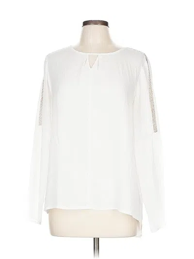 Pre-owned The Limited Long Sleeve Blouse In White
