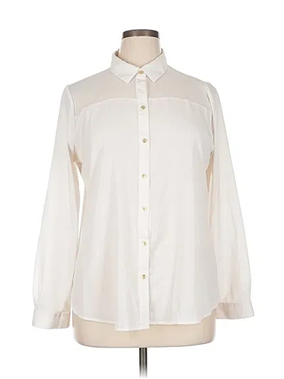 Pre-owned The Limited Long Sleeve Blouse In White