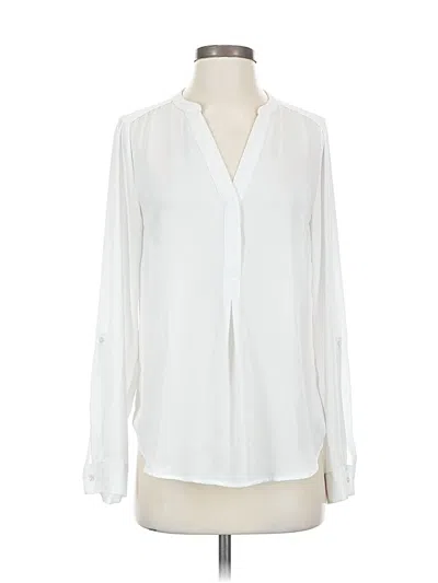 Pre-owned The Limited Long Sleeve Blouse In White