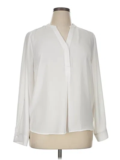 Pre-owned The Limited Long Sleeve Blouse In White