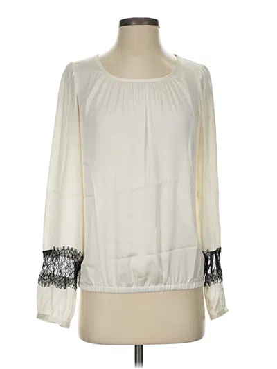 Pre-owned The Limited Long Sleeve Blouse In White