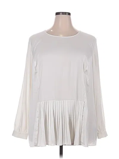 Pre-owned The Limited Long Sleeve Blouse In White