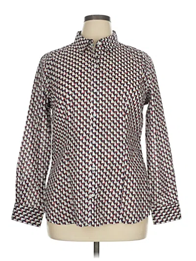 Pre-owned The Limited Long Sleeve Button Down Shirt In Brown