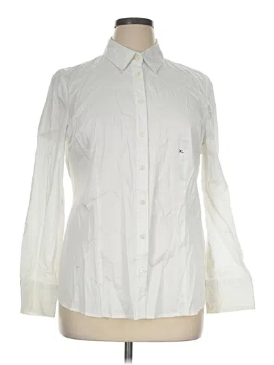 Pre-owned The Limited Long Sleeve Button Down Shirt In Ivory
