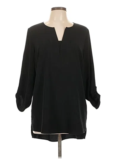 Pre-owned The Limited Outlet 3/4 Sleeve Blouse In Black