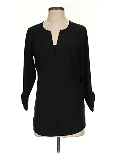 Pre-owned The Limited Outlet 3/4 Sleeve Blouse In Black