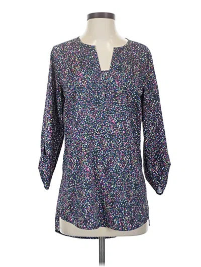 Pre-owned The Limited Outlet 3/4 Sleeve Blouse In Purple
