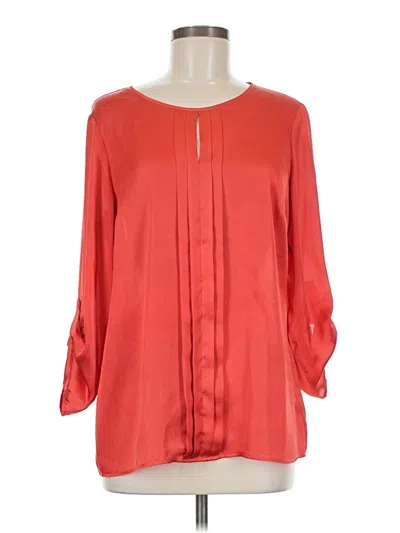 Pre-owned The Limited Outlet 3/4 Sleeve Blouse In Red