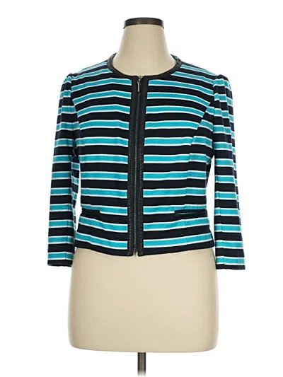 Pre-owned The Limited Outlet 3/4 Sleeve Top Teal Keyhole Neckline Tops