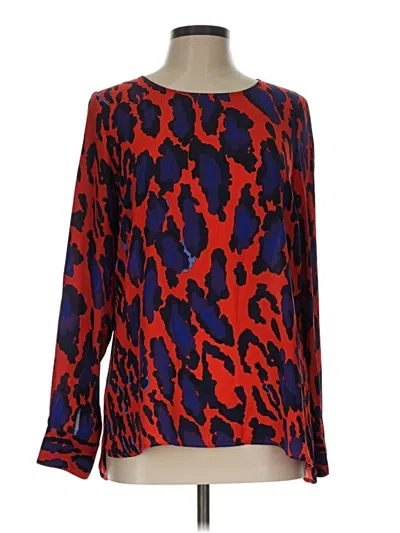 Pre-owned The Limited Outlet Long Sleeve Blouse In Red