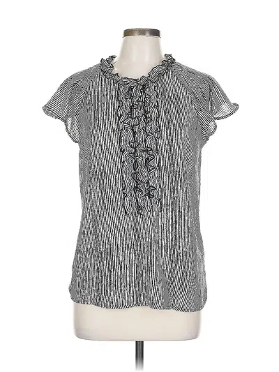 Pre-owned The Limited Short Sleeve Blouse In Black