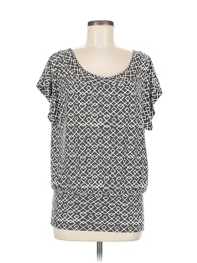 Pre-owned The Limited Short Sleeve Blouse In Black