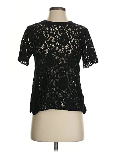 Pre-owned The Limited Short Sleeve Blouse In Black