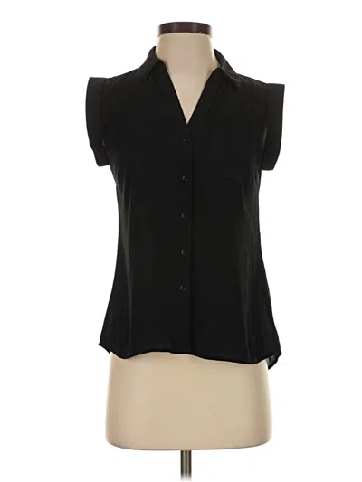 Pre-owned The Limited Short Sleeve Blouse In Black