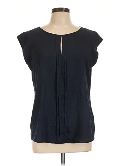 Pre-owned The Limited Short Sleeve Blouse In Black