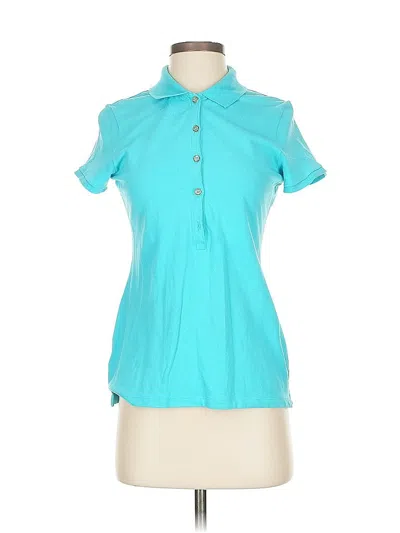 Pre-owned The Limited Short Sleeve Blouse In Blue