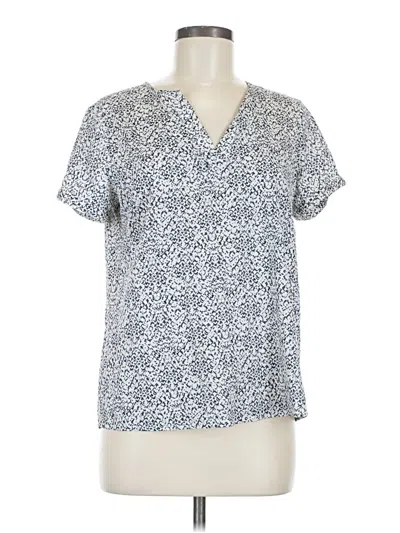 Pre-owned The Limited Short Sleeve Blouse In Blue