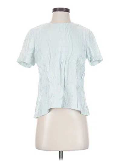 Pre-owned The Limited Short Sleeve Blouse In Blue