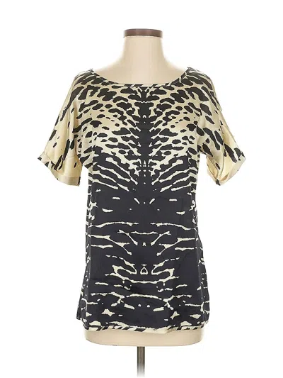 Pre-owned The Limited Short Sleeve Blouse In Gold