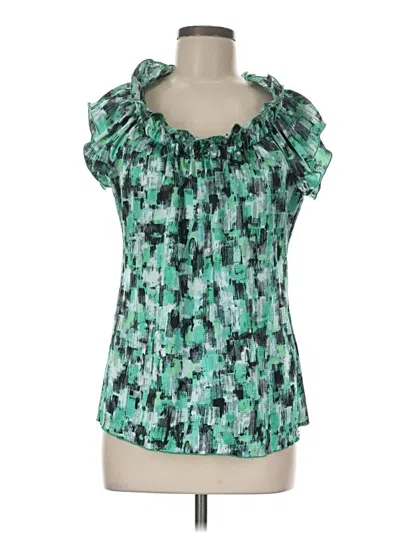 Pre-owned The Limited Short Sleeve Blouse In Green
