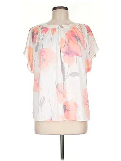 Pre-owned The Limited Short Sleeve Blouse In Ivory