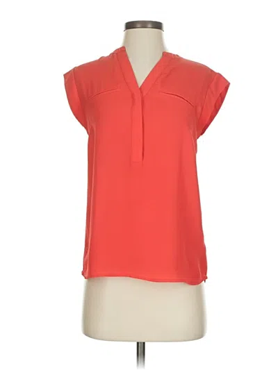Pre-owned The Limited Short Sleeve Blouse In Orange