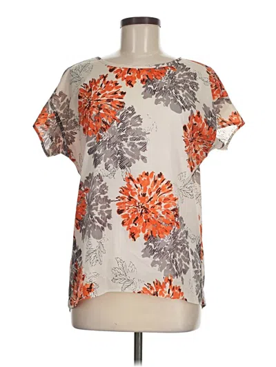 Pre-owned The Limited Short Sleeve Blouse In Orange