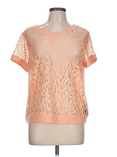Pre-owned The Limited Short Sleeve Blouse In Orange