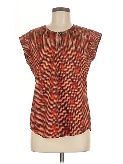 Pre-owned The Limited Short Sleeve Blouse In Orange