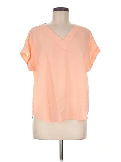 Pre-owned The Limited Short Sleeve Blouse In Orange