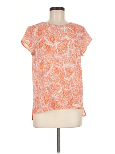 Pre-owned The Limited Short Sleeve Blouse In Orange