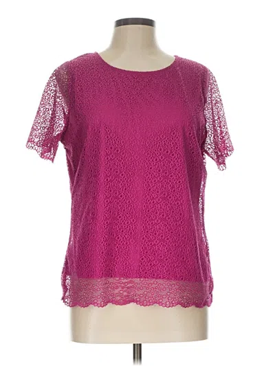 Pre-owned The Limited Short Sleeve Blouse In Pink