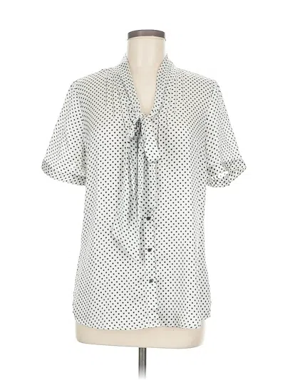 Pre-owned The Limited Short Sleeve Blouse In Silver