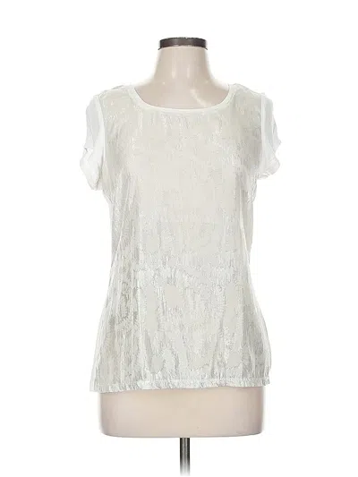 Pre-owned The Limited Short Sleeve Blouse In Silver