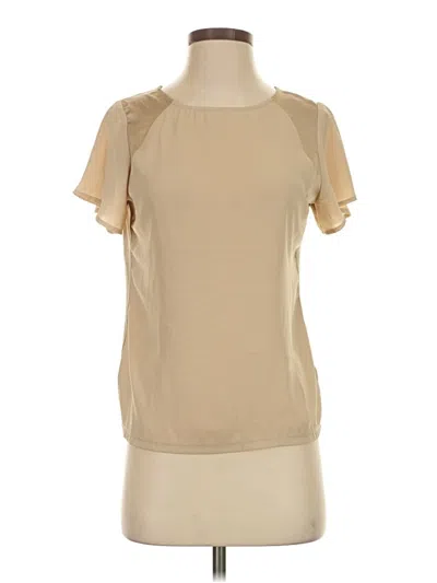 The Limited Short Sleeve Blouse In Tan