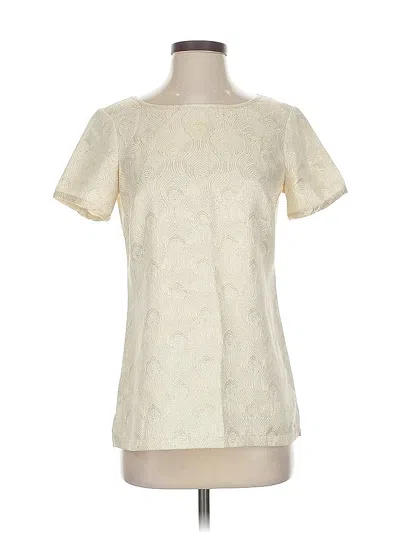 Pre-owned The Limited Short Sleeve Blouse In White