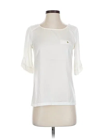 Pre-owned The Limited Short Sleeve Blouse In White