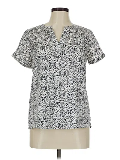 Pre-owned The Limited Short Sleeve Blouse In White