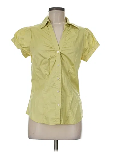 Pre-owned The Limited Short Sleeve Blouse In Yellow