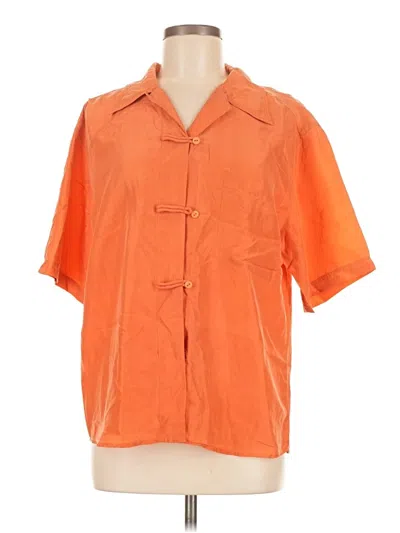 Pre-owned The Limited Short Sleeve Button Down Shirt In Orange