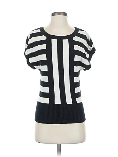 Pre-owned The Limited Short Sleeve Top Black Boatneck Tops