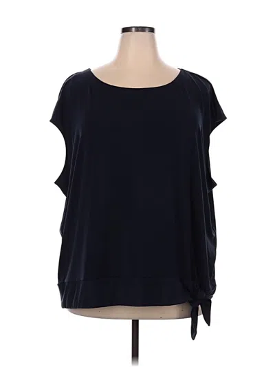 Pre-owned The Limited Short Sleeve Top Black Cold Shoulder Neckline Tops