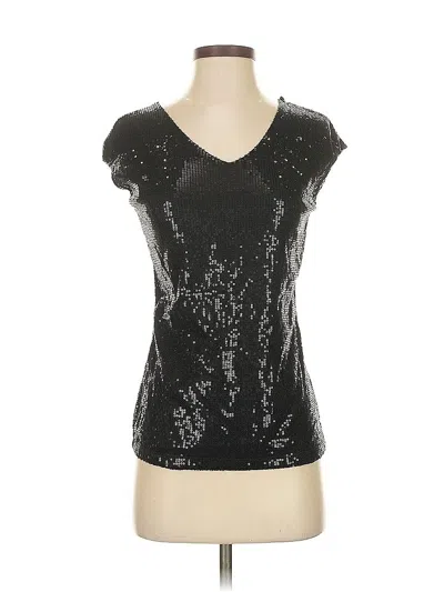 Pre-owned The Limited Short Sleeve Top Black Scoop Neck Tops