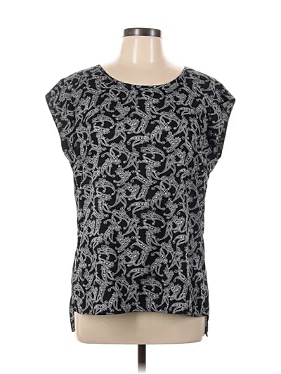 Pre-owned The Limited Short Sleeve Top Black Scoop Neck Tops