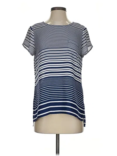 Pre-owned The Limited Short Sleeve Top Blue Boatneck Tops