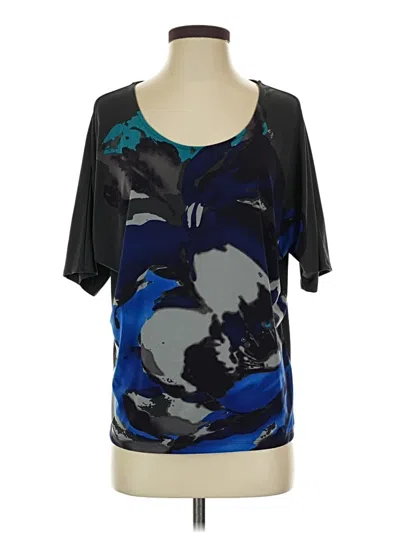 Pre-owned The Limited Short Sleeve Top Blue Scoop Neck Tops