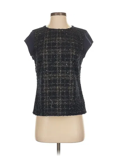 Pre-owned The Limited Short Sleeve Top Blue Square Neckline Tops