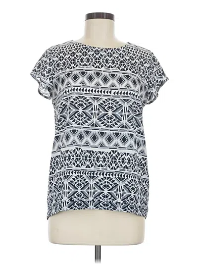 Pre-owned The Limited Short Sleeve Top Blue Square Neckline Tops