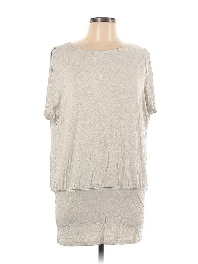 Pre-owned The Limited Short Sleeve Top Gray Crew Neck Tops
