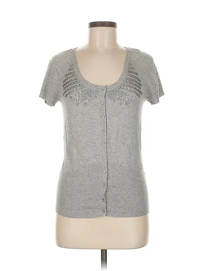 Pre-owned The Limited Short Sleeve Top Gray Sweetheart Neckline Tops